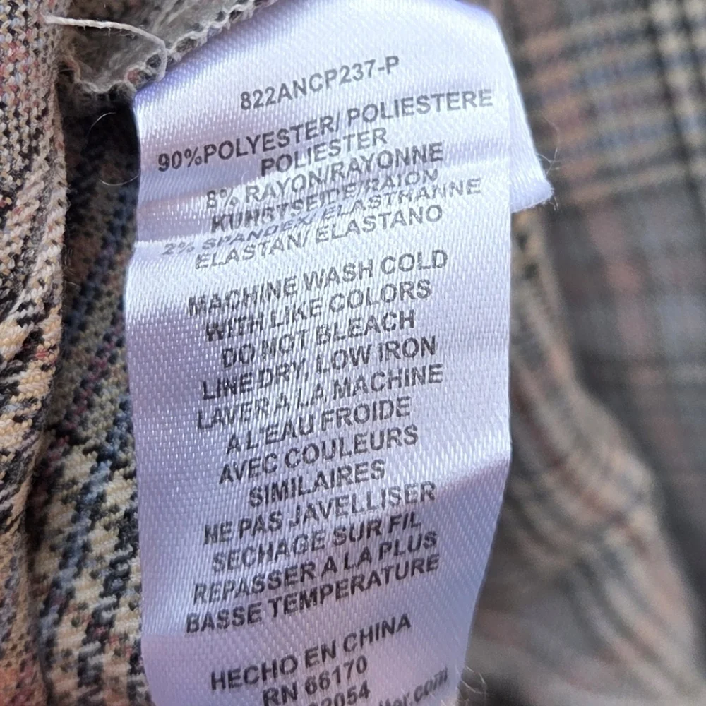 Anthropologie Corey Lynn Calter Pleated Extra Wide-Leg Plaid Trousers Medium - Picture 6 of 6